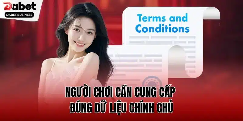 Người chơi cần cung cấp đúng dữ liệu chính chủ 